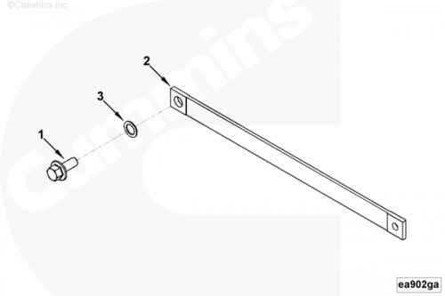 Шайба болта крепления провода заземления для двигателя Cummins ISLe 8.9L