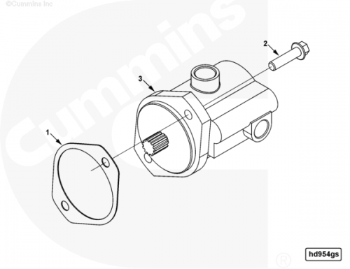 Насос ГУР для двигателя Cummins ISLe 8.9L