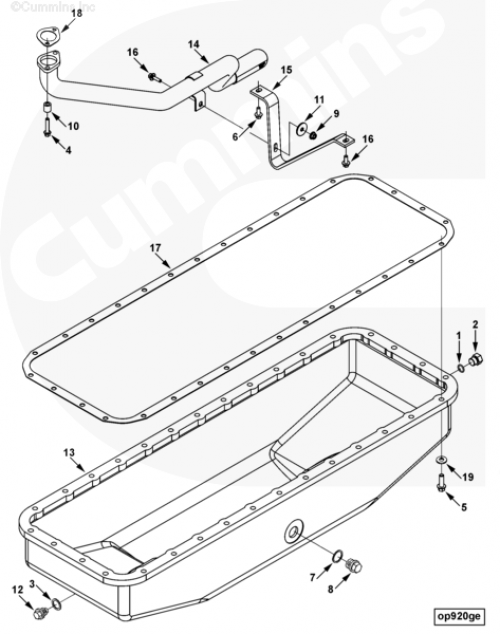 Поддон масляный для двигателя Cummins ISLe 8.9L