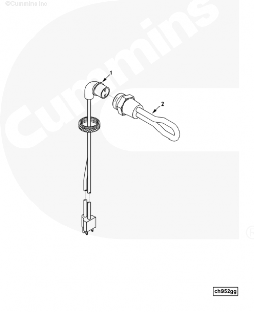 Провод обогрева к ТЭНу для двигателя Cummins ISLe 8.9L