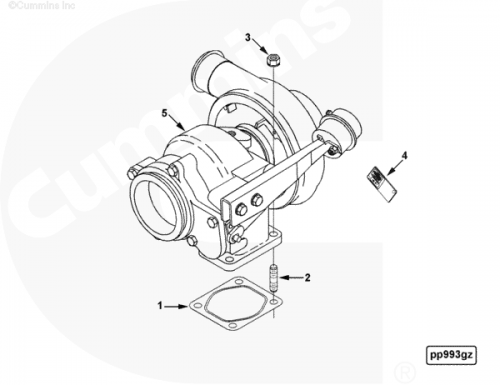 Наклейка для двигателя Cummins ISLe 8.9L