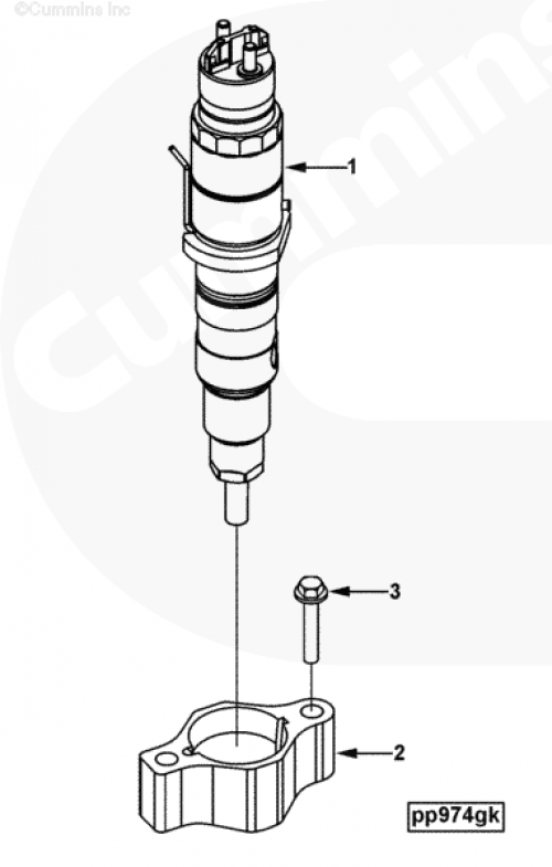 Держатель форсунки для двигателя Cummins ISLe 8.9L