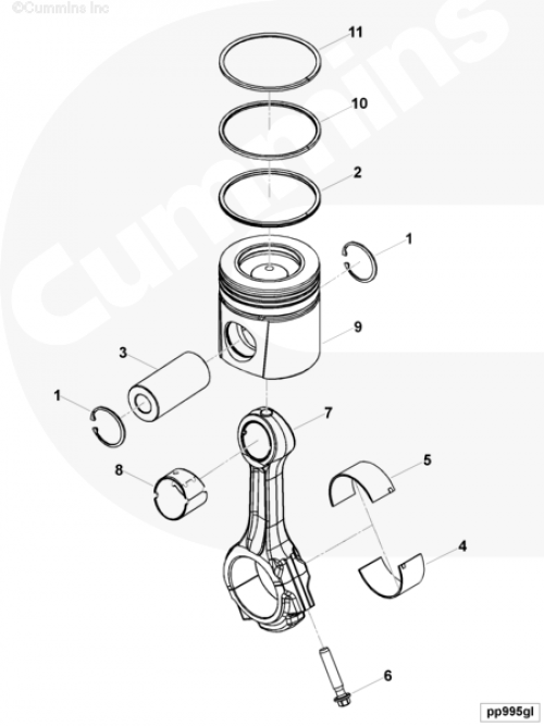 Поршень для двигателя Cummins ISLe 8.9L