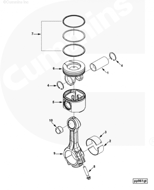 Поршень для двигателя Cummins ISLe 8.9L