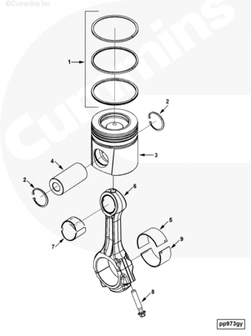 Поршень для двигателя Cummins ISLe 8.9L