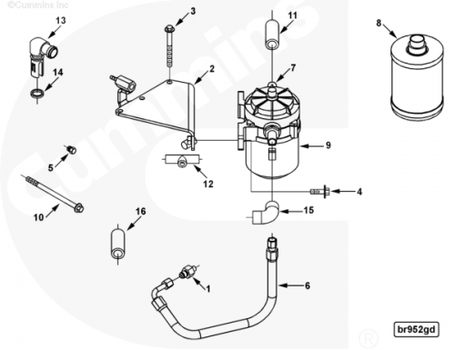 Болт крепления сапуна для двигателя Cummins CGE280 GAS PLUS