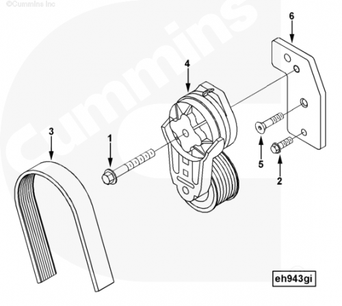 Натяжитель ремня для двигателя Cummins CGE280 GAS PLUS