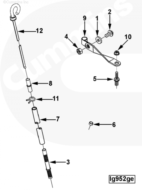 Щуп уровня масла для двигателя Cummins CGE280 GAS PLUS