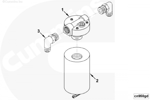 Головка топливного фильтра для двигателя Cummins CGE280 GAS PLUS