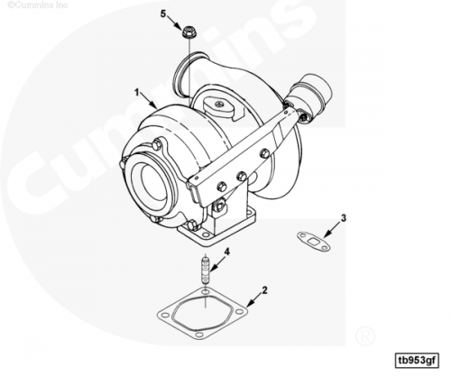 Турбокомпрессор Holset HX40G для двигателя Cummins CGE280 GAS PLUS