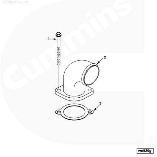 Болт крепления патрубка впускного ОЖ для двигателя Cummins QSL 9L