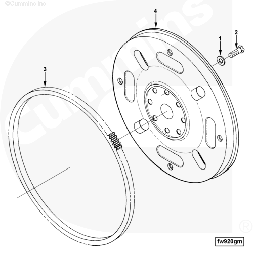 Маховик для двигателя Cummins QSL 9L