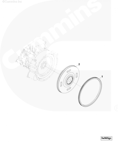 Маховик для двигателя Cummins QSL 9L