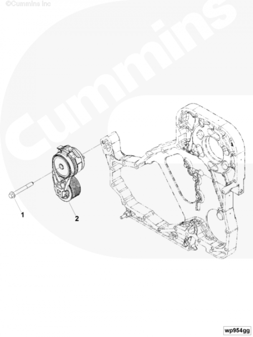 Натяжитель ремня для двигателя Cummins QSL 9L