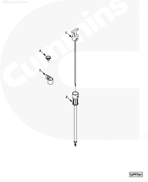 Трубка щупа уровня масла для двигателя Cummins QSL 9L