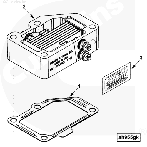 Прокладка нагревателя впускного воздуха для двигателя Cummins QSL 9L
