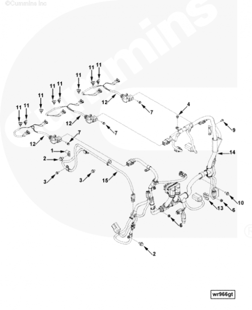 Скоба жгута проводов для двигателя Cummins QSL 9L