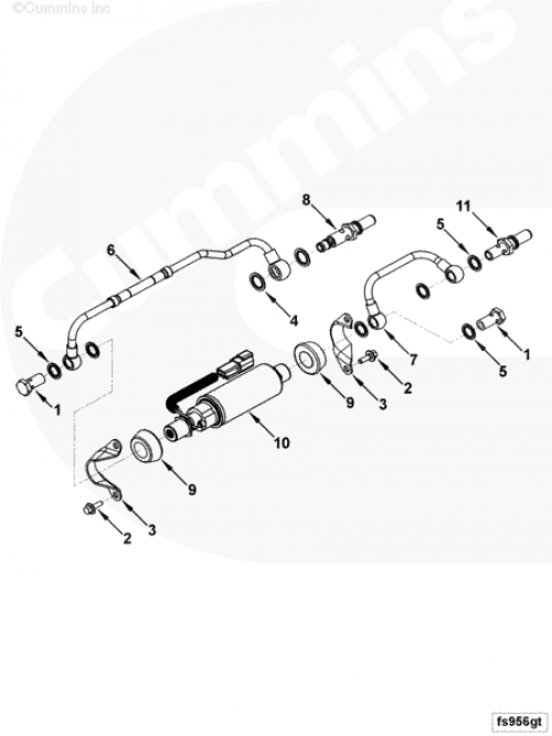 Клапан обратки ТННД для двигателя Cummins QSL 9L