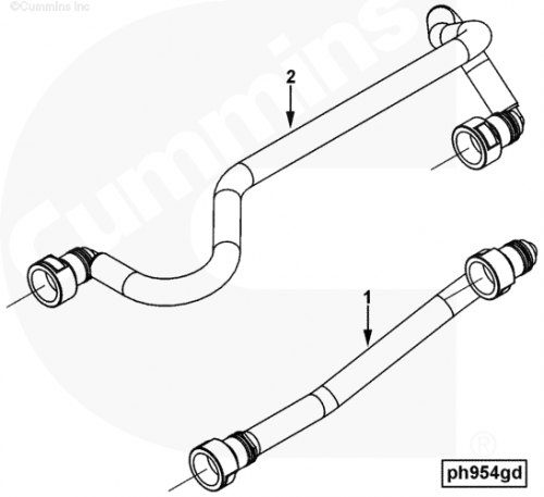 Трубка подачи топлива для двигателя Cummins QSL 9L