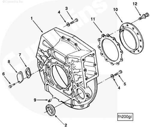 Картер маховика для двигателя Cummins L10
