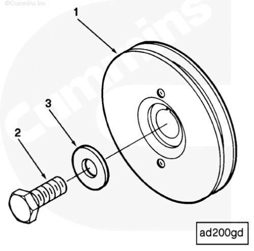Шайба болта крепления шкива вспомогательных агрегатов для двигателя Cummins L10