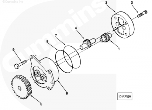 Шестерня масляного насоса для двигателя Cummins L10