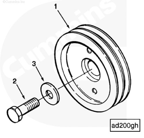 Шкив вспомогательных агрегатов для двигателя Cummins L10