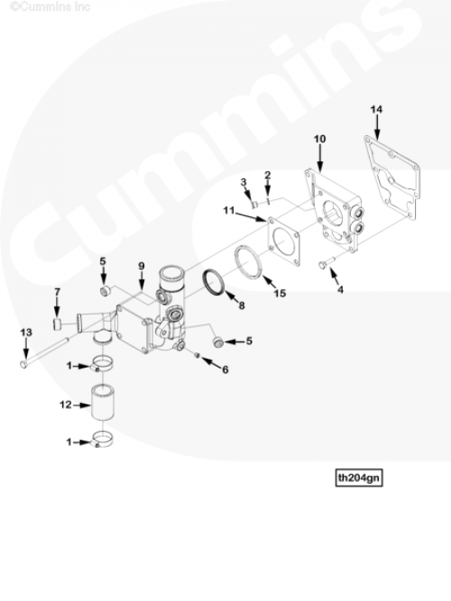 Прокладка опоры корпуса термостата для двигателя Cummins L10