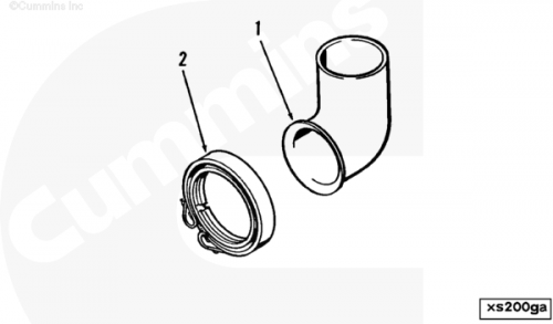 Хомут соединения выпускного коллектора для двигателя Cummins L10