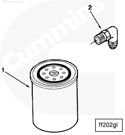 Штуцер топливного фильтра для двигателя Cummins L10