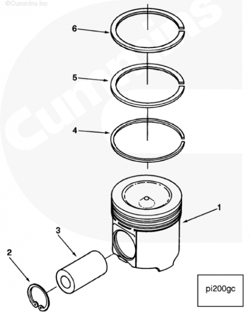 Кольцо стопорное поршневого пальца для двигателя Cummins L10