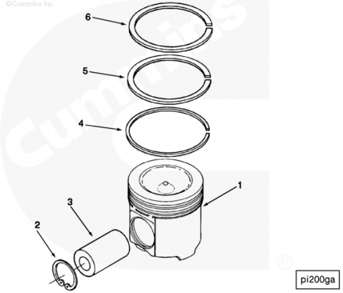 Поршень в сборе для двигателя Cummins L10