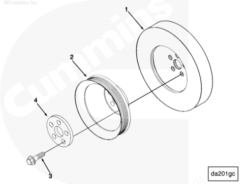 Болт крепления шкива коленвала для двигателя Cummins ISM 11L