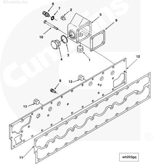 Заглушка корпуса подогревателя для двигателя Cummins ISM 11L
