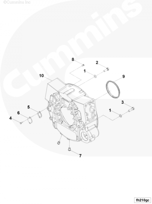 Картер маховика Cummins для двигателя Cummins ISM 11L