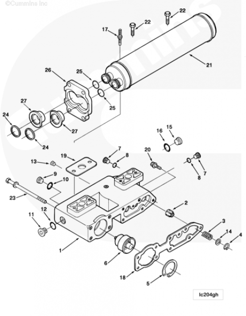 Основание масляного фильтра для двигателя Cummins ISM 11L