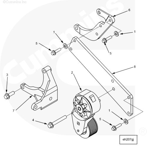 Распорка натяжителя ремня для двигателя Cummins ISM 11L