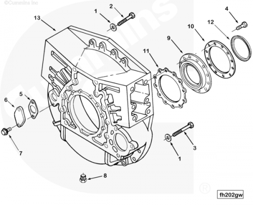 Шайба болта крепления картера маховика для двигателя Cummins ISM 11L