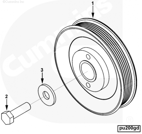 Шкив помпы для двигателя Cummins ISM 11L