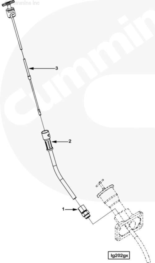 Щуп уровня масла (в сборе) для двигателя Cummins ISM 11L