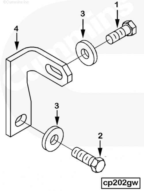 Болт крепления кронштейна воздушного компрессора для двигателя Cummins ISM 11L