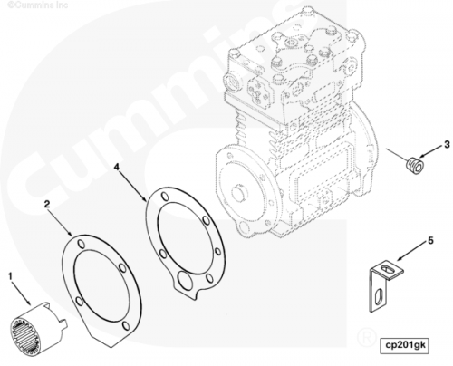 Заглушка воздушного компрессора для двигателя Cummins ISM 11L