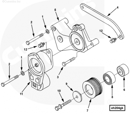 Натяжитель ремня для двигателя Cummins ISM 11L