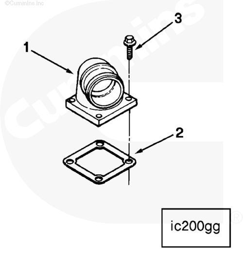 Болт крепления впускного воздушный патрубок для двигателя Cummins ISM 11L
