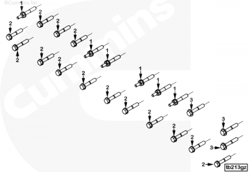 Болт крепления впускного коллектора для двигателя Cummins ISM 11L