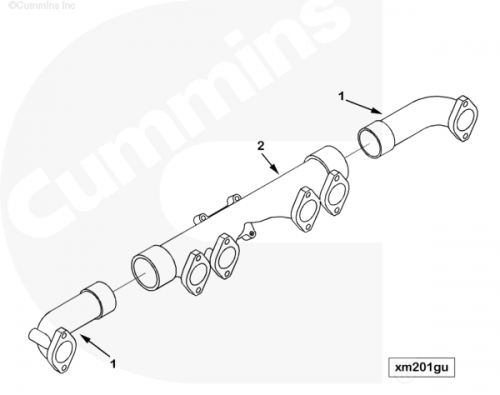 Выпускной коллектор для двигателя Cummins ISM 11L
