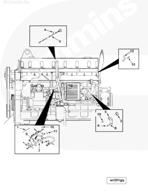 Хомут крепления жгута проводов для двигателя Cummins ISM 11L