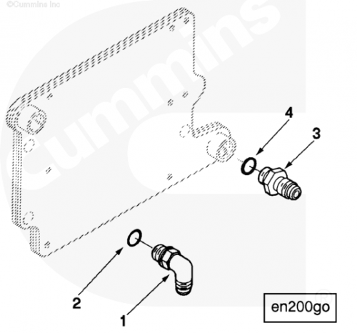 Штуцер охладителя блока управления для двигателя Cummins ISM 11L