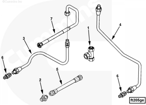 Трубка подачи топлива для двигателя Cummins ISM 11L