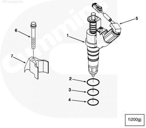 Фиксатор форсунки для двигателя Cummins ISM 11L